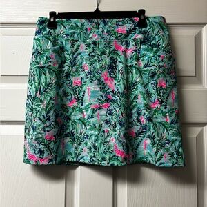 Lilly Pulitzer Green and Pink Mini Golf Skirt/skort.